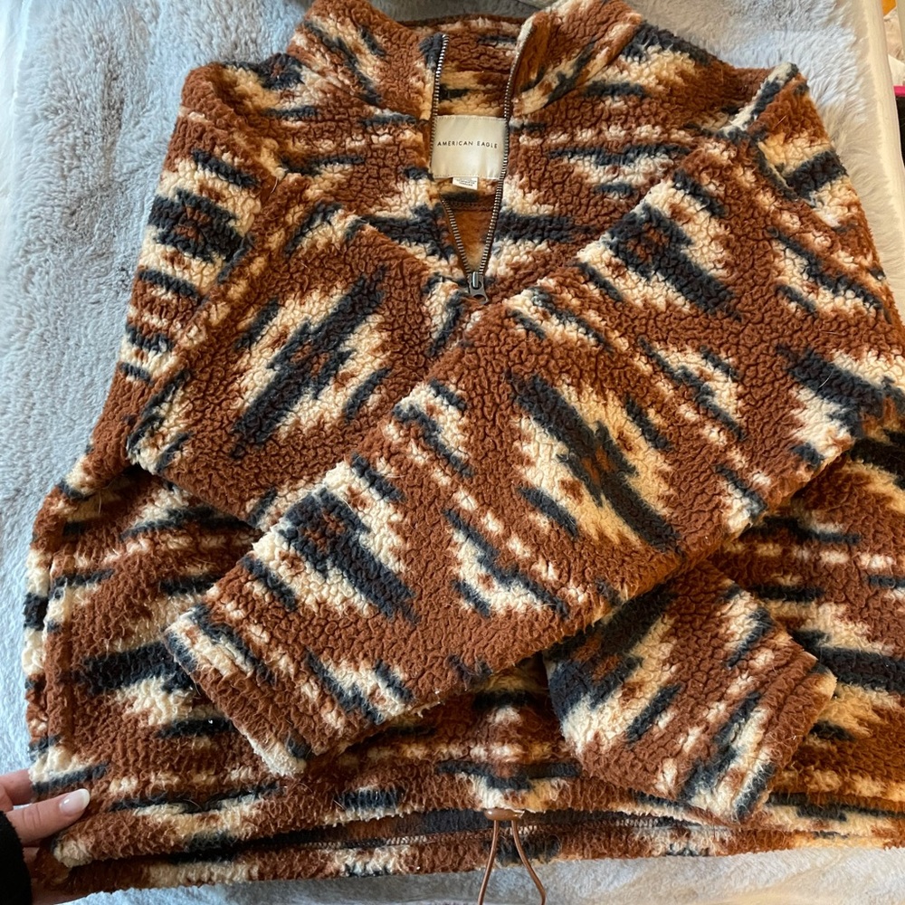 1/4 zip fleece -AMERICAN EAGLE